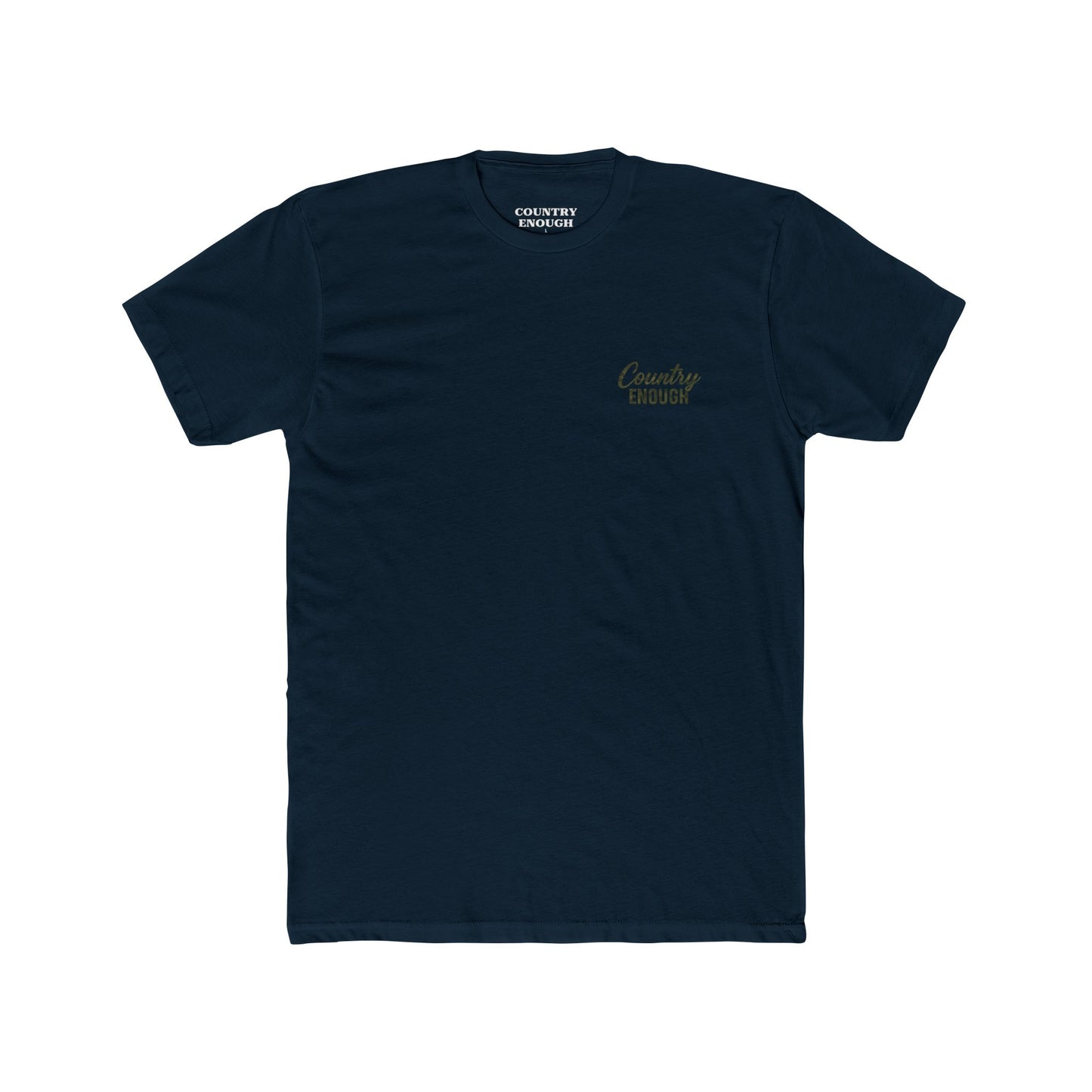 Midnight Navy t-shirt with graphic of a bass and the words country enough #midnightnavy