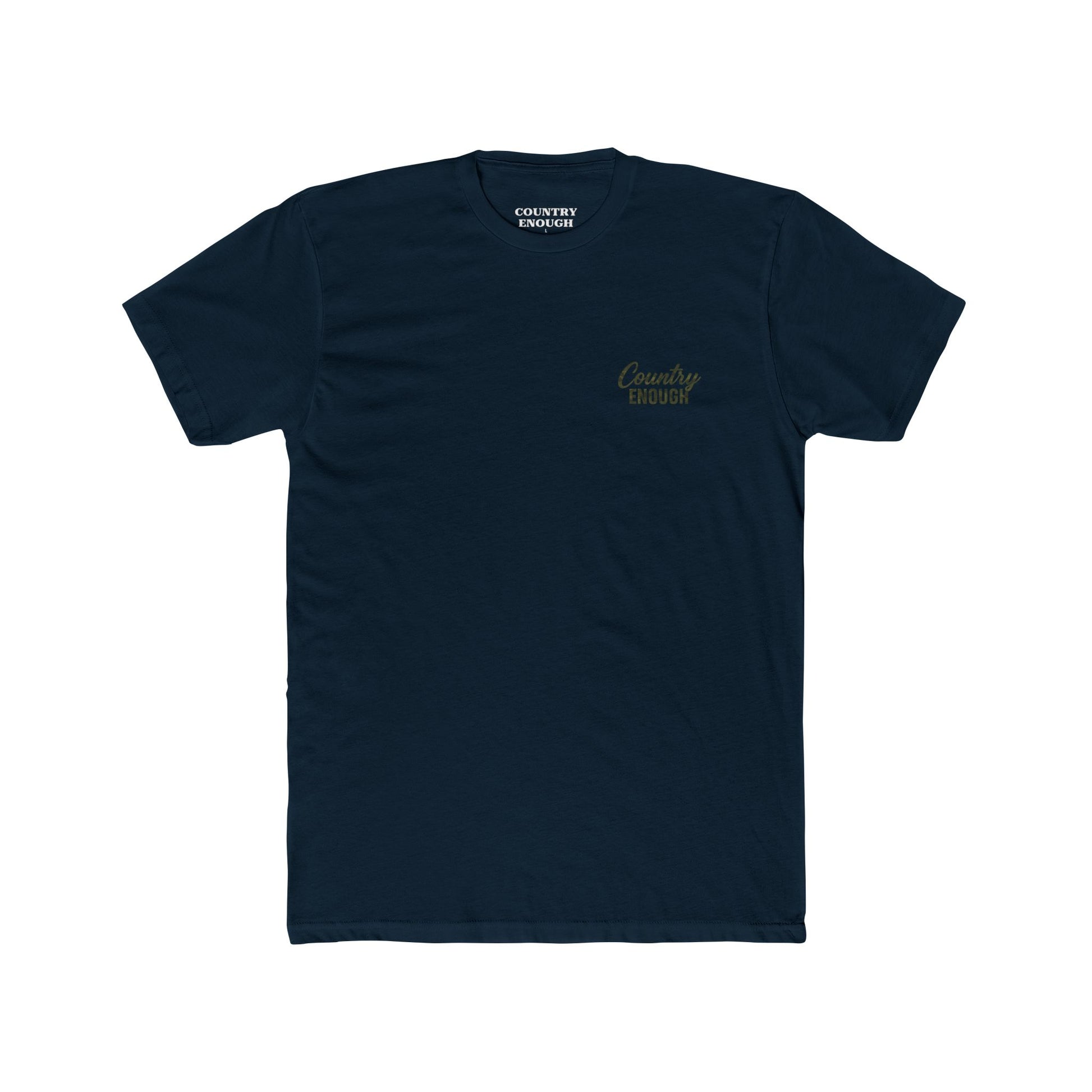 Midnight Navy t-shirt with graphic of a bass and the words country enough #midnightnavy