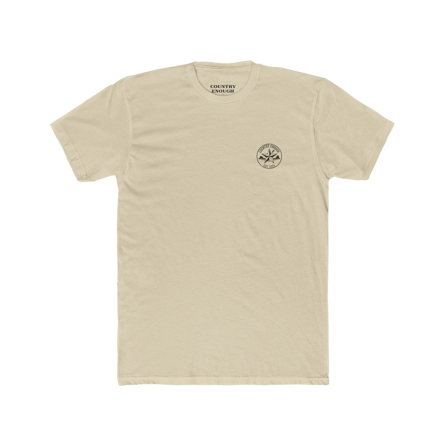Cream t-shirt with star, feather, and mountain graphic design #cream