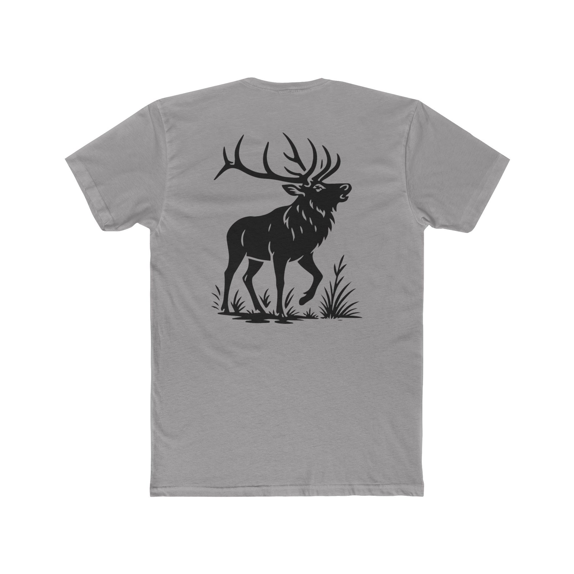 Gray t-shirt with graphic design of an elk #gray
