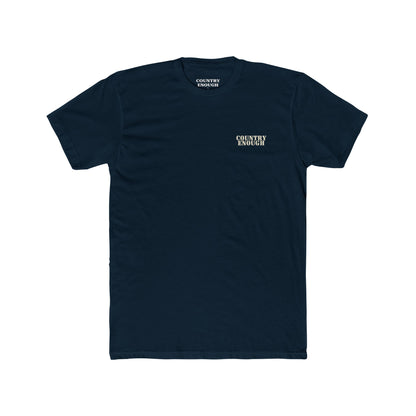 Midnight Navy t-shirt with graphic of a cowboy lassoing on top of a bull in a desert landscape #midnightnavy