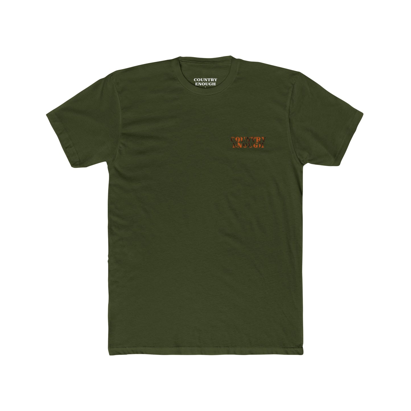 Military Green t-shirt with graphic of an aoudad in the mountains #militarygreen