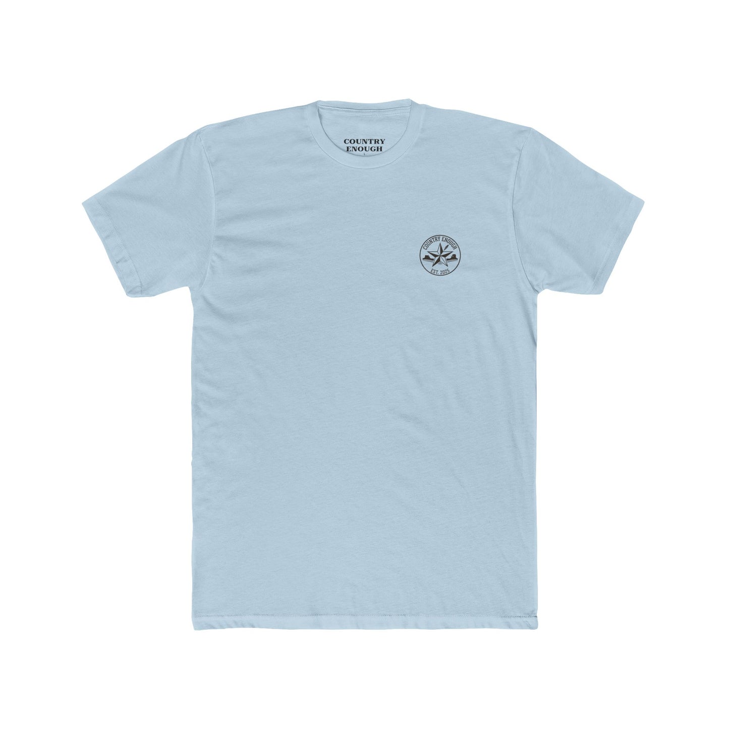 Light Blue t-shirt with star, feather, and mountain graphic design #lightblue