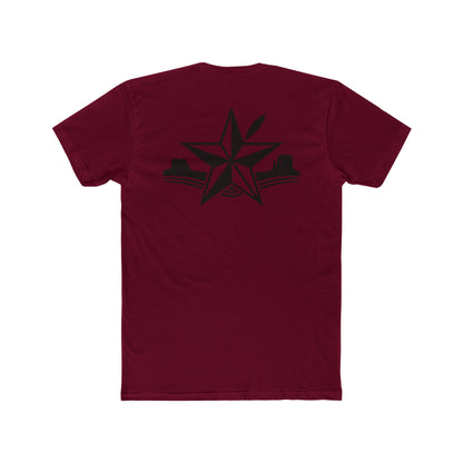 Maroon t-shirt with star, feather, and mountain graphic design #maroon