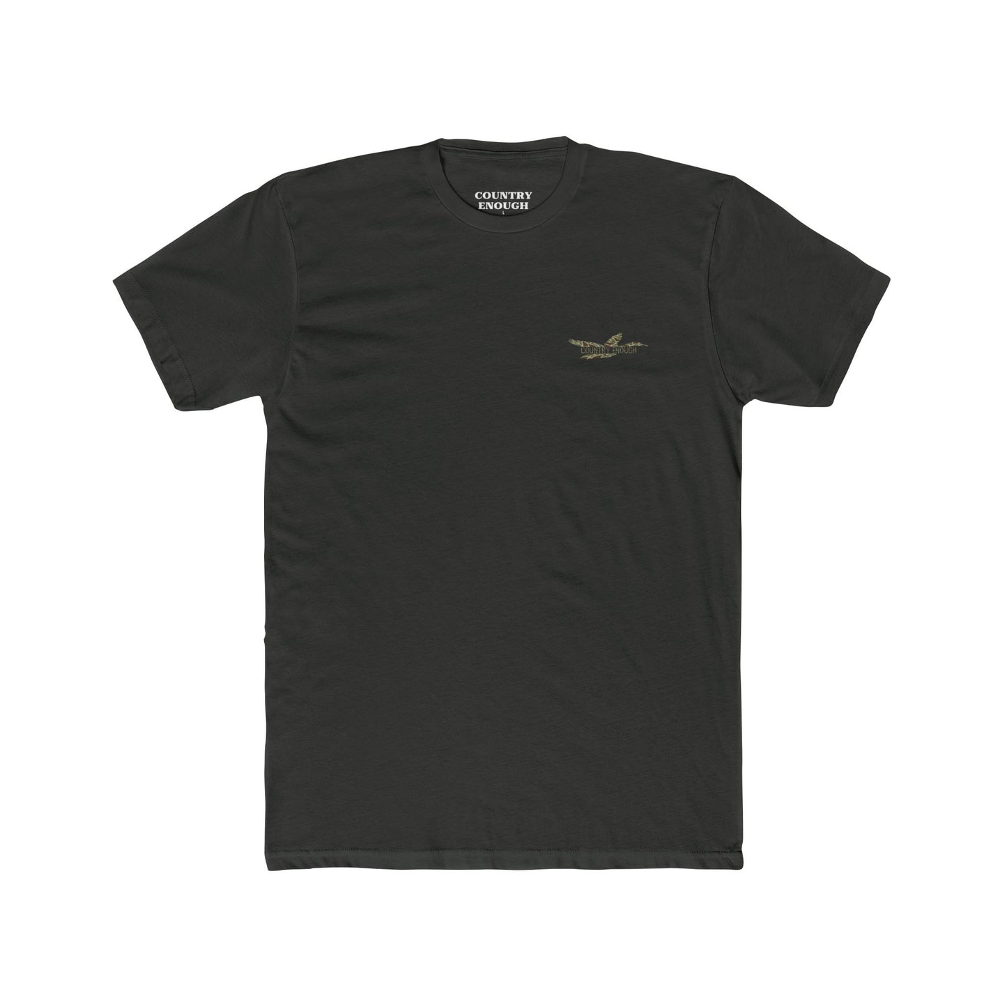 Vintage black t-shirt with a camouflage duck design on the back #vintageblack