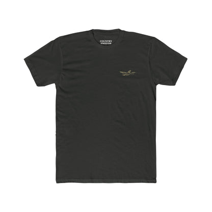 Vintage black t-shirt with a camouflage duck design on the back #vintageblack