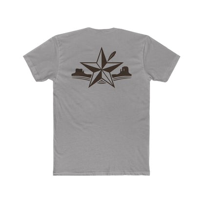 Gray t-shirt with star, feather, and mountain graphic design #gray