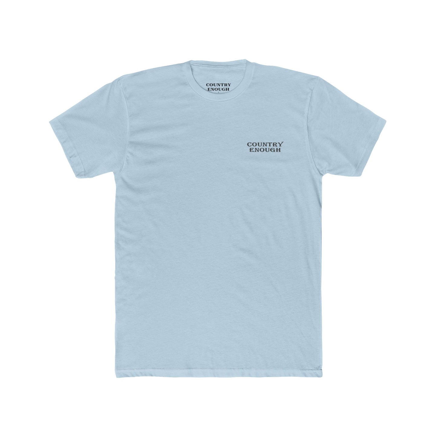 Light Blue t-shirt with graphic of a bass jumping out of mountainside water #lightblue