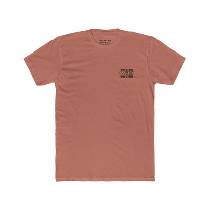 Desert Pink t-shirt with bull and aztec pattern border graphic #desertpink