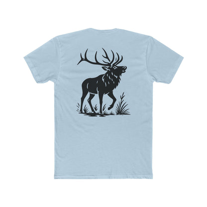 Light Blue t-shirt with graphic design of an elk #lightblue