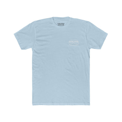 Light Blue t-shirt with cross, cacti, and mountains graphic #lightblue