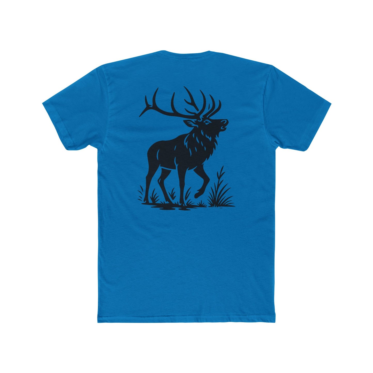 Turquoise t-shirt with graphic design of an elk #turquoise