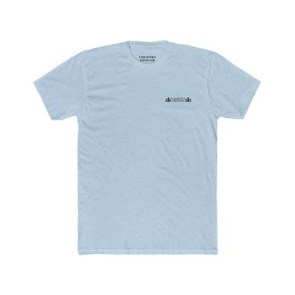 Light Blue t-shirt with mountain peaks, an open road, and desert cacti graphic #lightblue