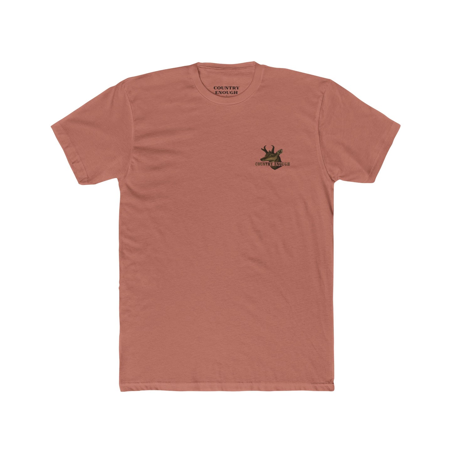 Desert Pink t-shirt with graphic of pronghorn and windmill over an open range #desertpink