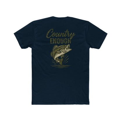 Midnight Navy t-shirt with graphic of a bass and the words country enough #midnightnavy