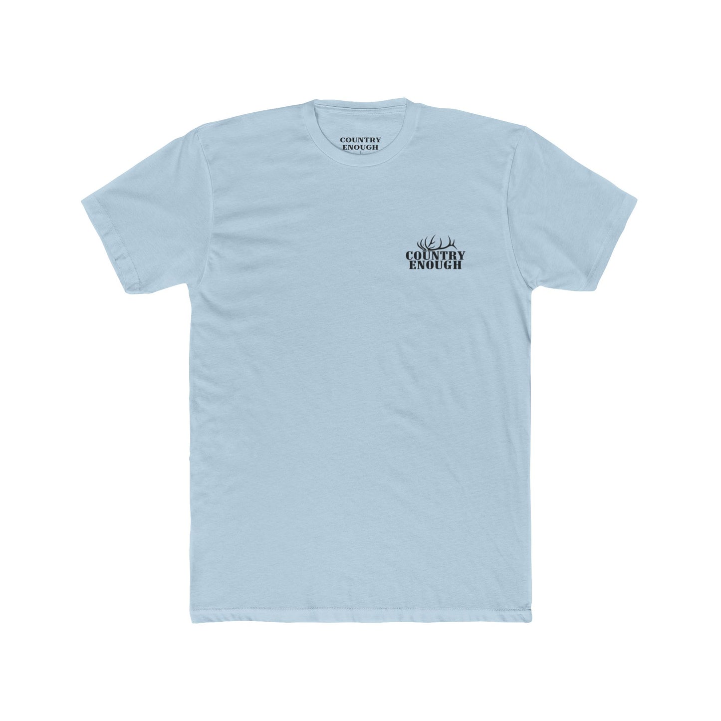 Light Blue t-shirt with graphic design of an elk #lightblue