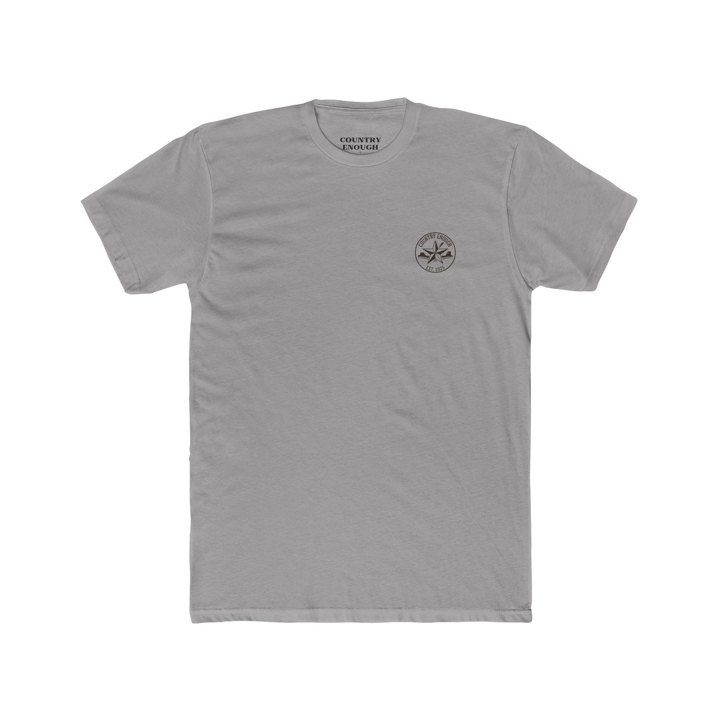 Gray t-shirt with star, feather, and mountain graphic design #gray