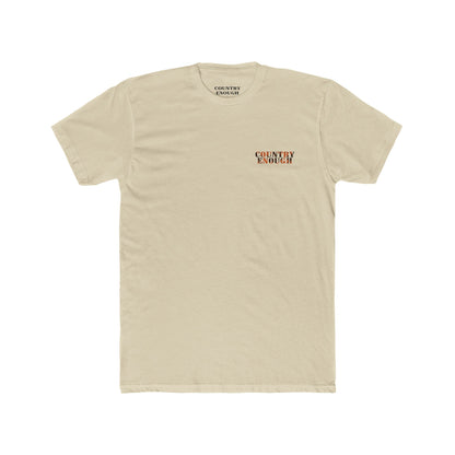 Cream t-shirt with graphic of an aoudad in the mountains #cream
