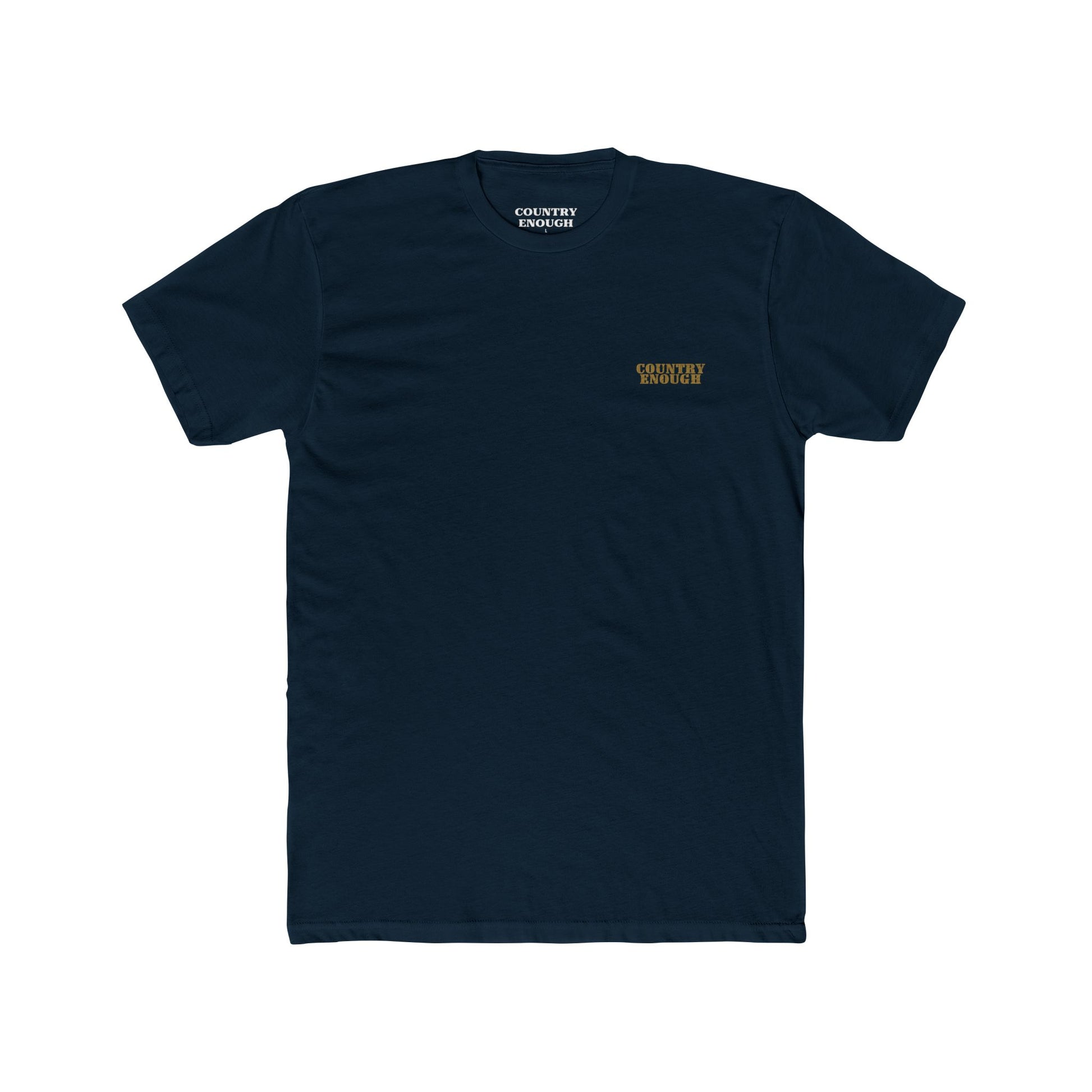 Midnight Navy t-shirt with graphic of an eagle, desert landscape, and the words hold the range #midnightnavy