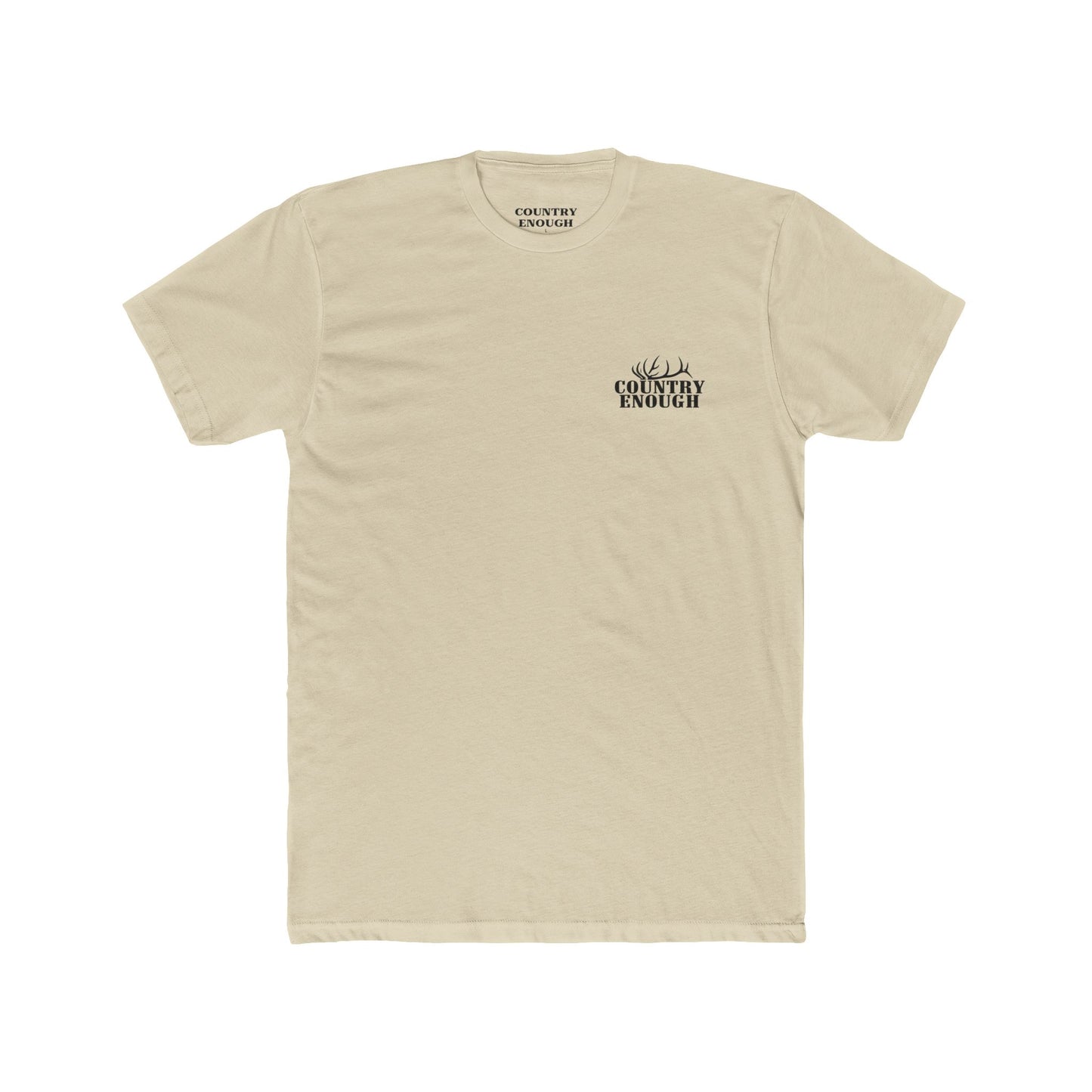 Cream t-shirt with graphic design of an elk #cream