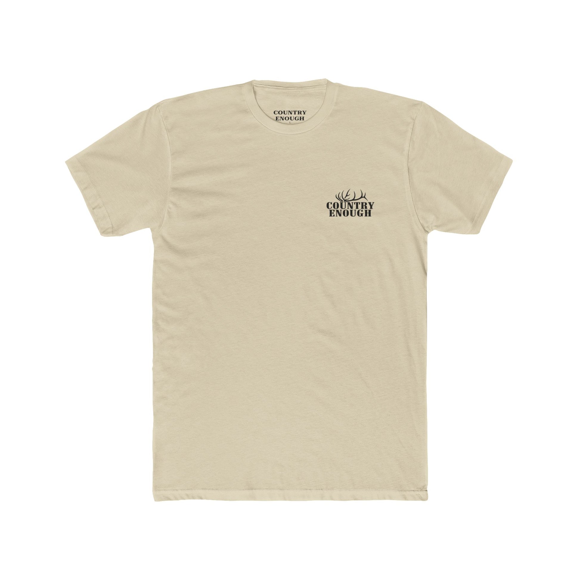 Cream t-shirt with graphic design of an elk #cream