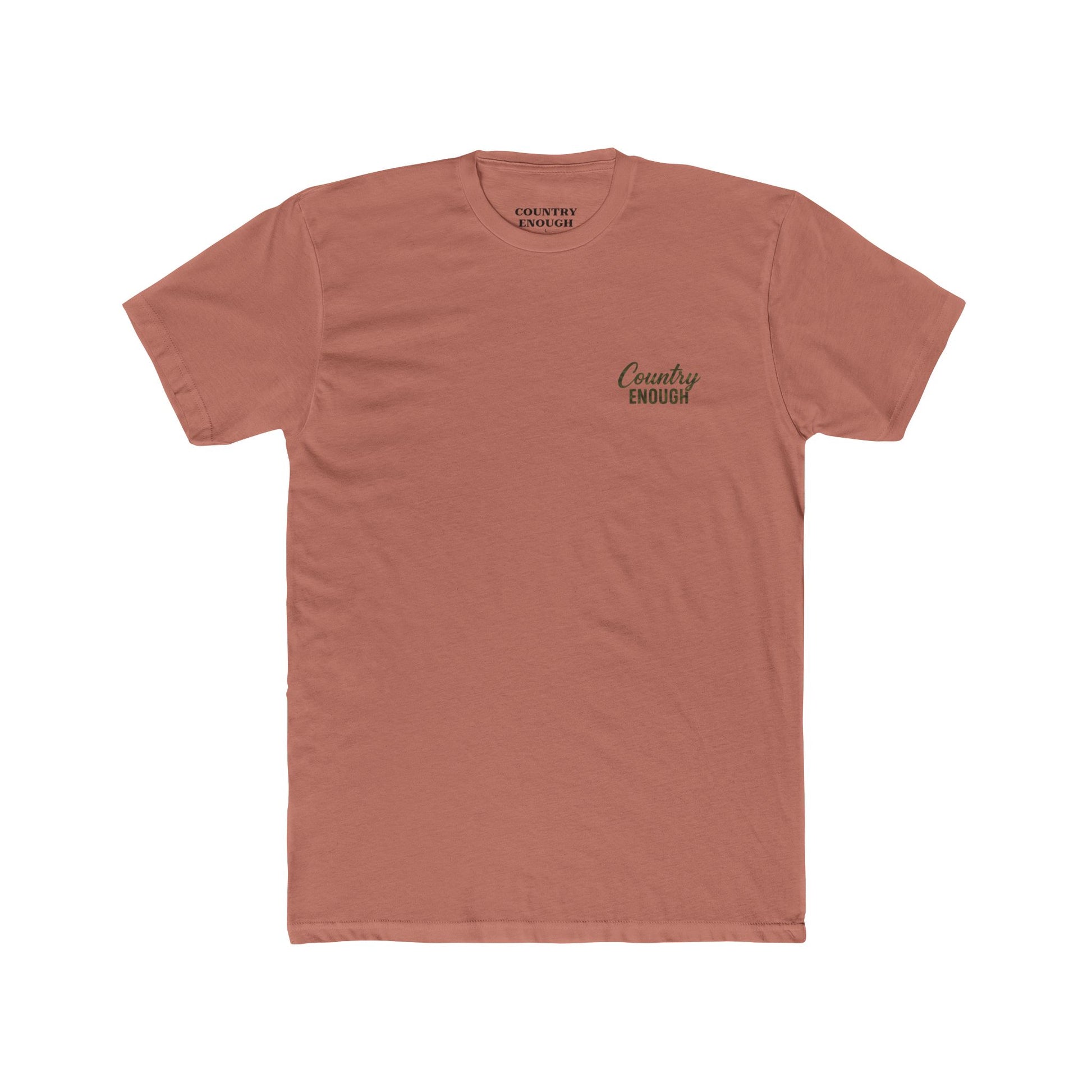 Desert Pink t-shirt with graphic of a bass and the words country enough #desertpink