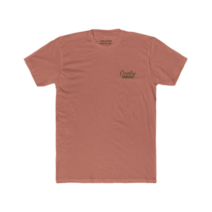 Desert Pink t-shirt with graphic of a bass and the words country enough #desertpink