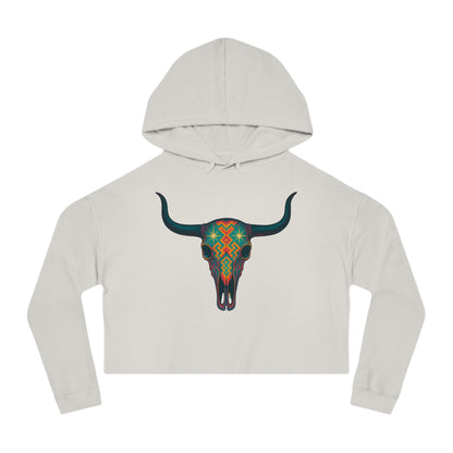 Bone hoodie with a colorful bull skull design #Bone