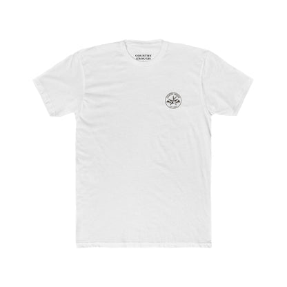 White t-shirt with star, feather, and mountain graphic design #white