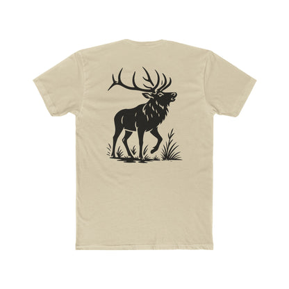 Cream t-shirt with graphic design of an elk #cream