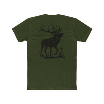 Military Green t-shirt with graphic design of an elk #militarygreen