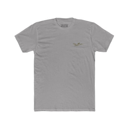 Gray t-shirt with a camouflage duck design on the back #gray