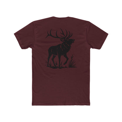 Maroon t-shirt with graphic design of an elk #maroon