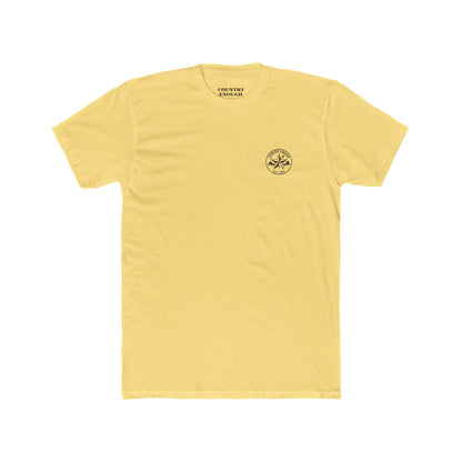 Yellow t-shirt with star, feather, and mountain graphic design #yellow