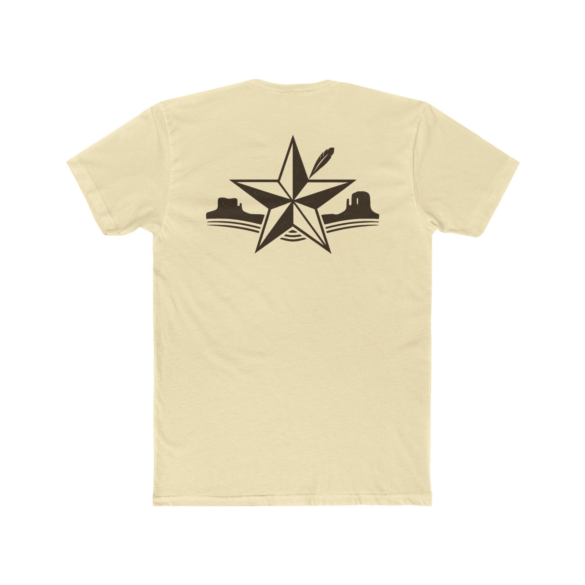 Solid natural t-shirt with star, feather, and mountain graphic design #solidnatural