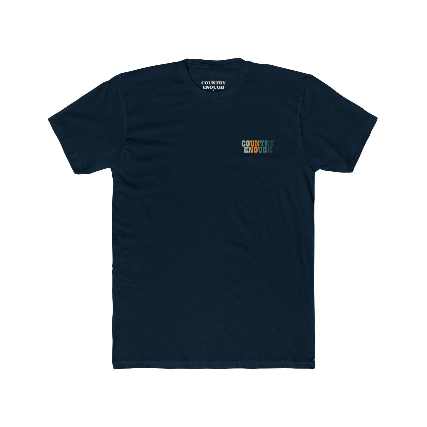 Midnight Navy t-shirt with graphic of cowboy riding through a desert landscape at different times of the day #midnightnavy