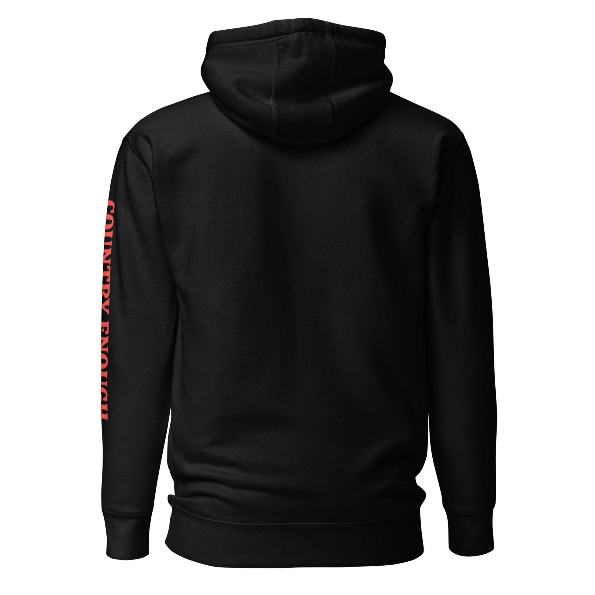 Black hoodie with graphic of cowgirl in front of a desert landscape #black