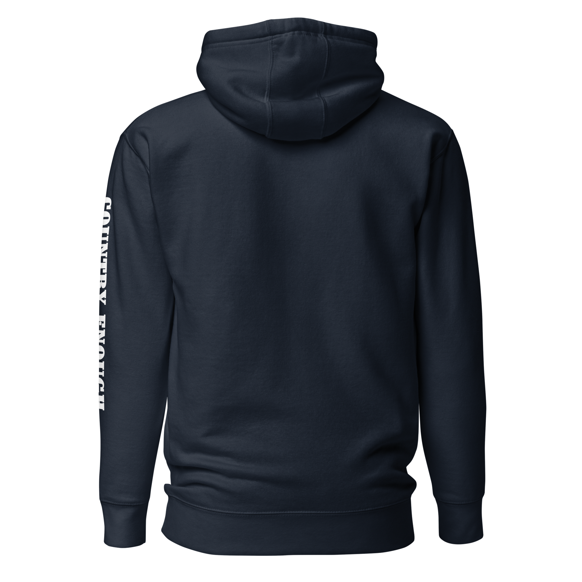 Navy Blazer hoodie with graphic of the words country enough #navyblazer