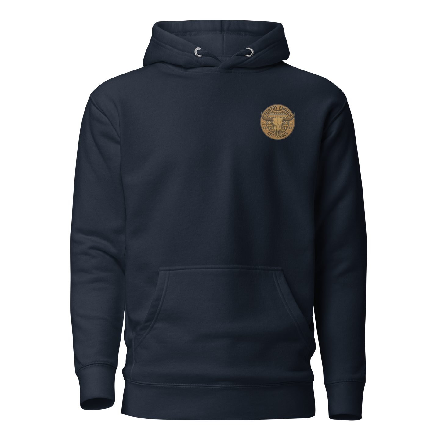 Navy Blazer hoodie with western style graphic featuring longhorn skull and aztec print #navyblazer