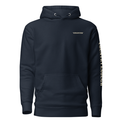 Navy Blazer hoodie with diamond shape graphic including a bucking horse and rider #navyblazer