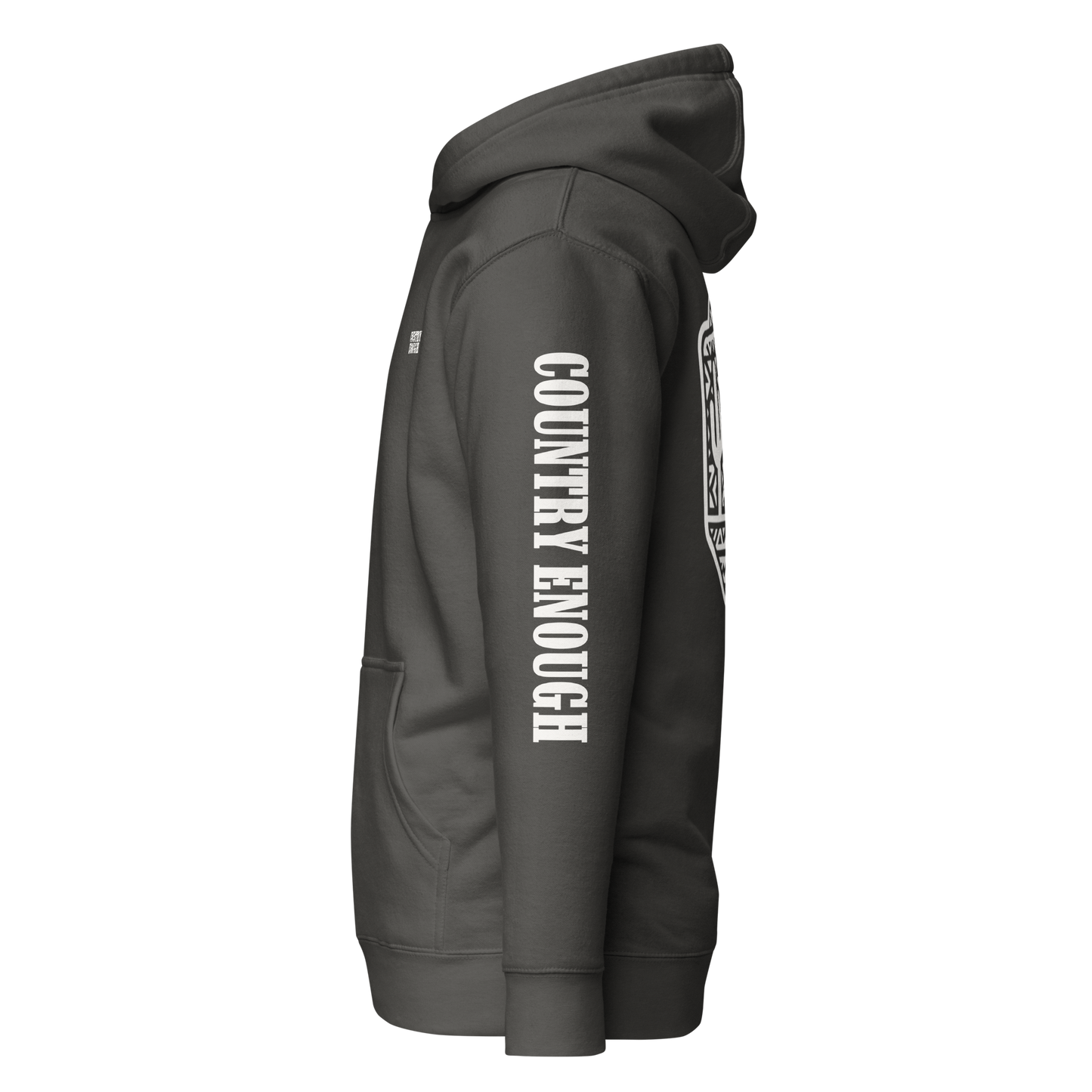 Vintage Black Hoodie with a geometric graphic surrounding aztec pattern and mirrored cacti. #vintageblack