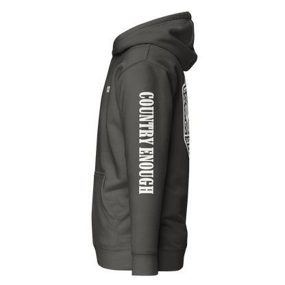 Vintage Black Hoodie with a geometric graphic surrounding aztec pattern and mirrored cacti. #vintageblack