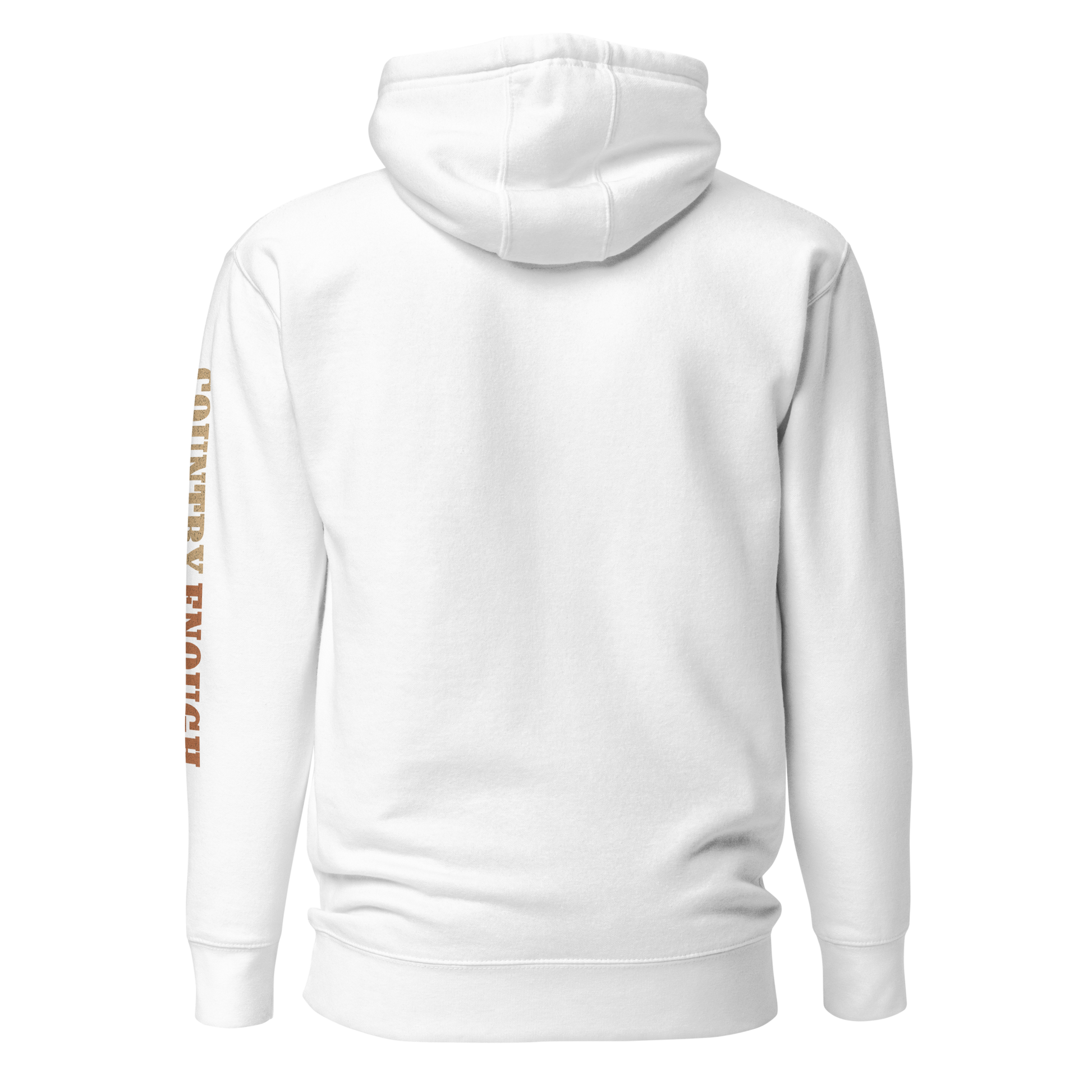 White hoodie with graphic of cowgirl, roses, sun, and desert landscape #white