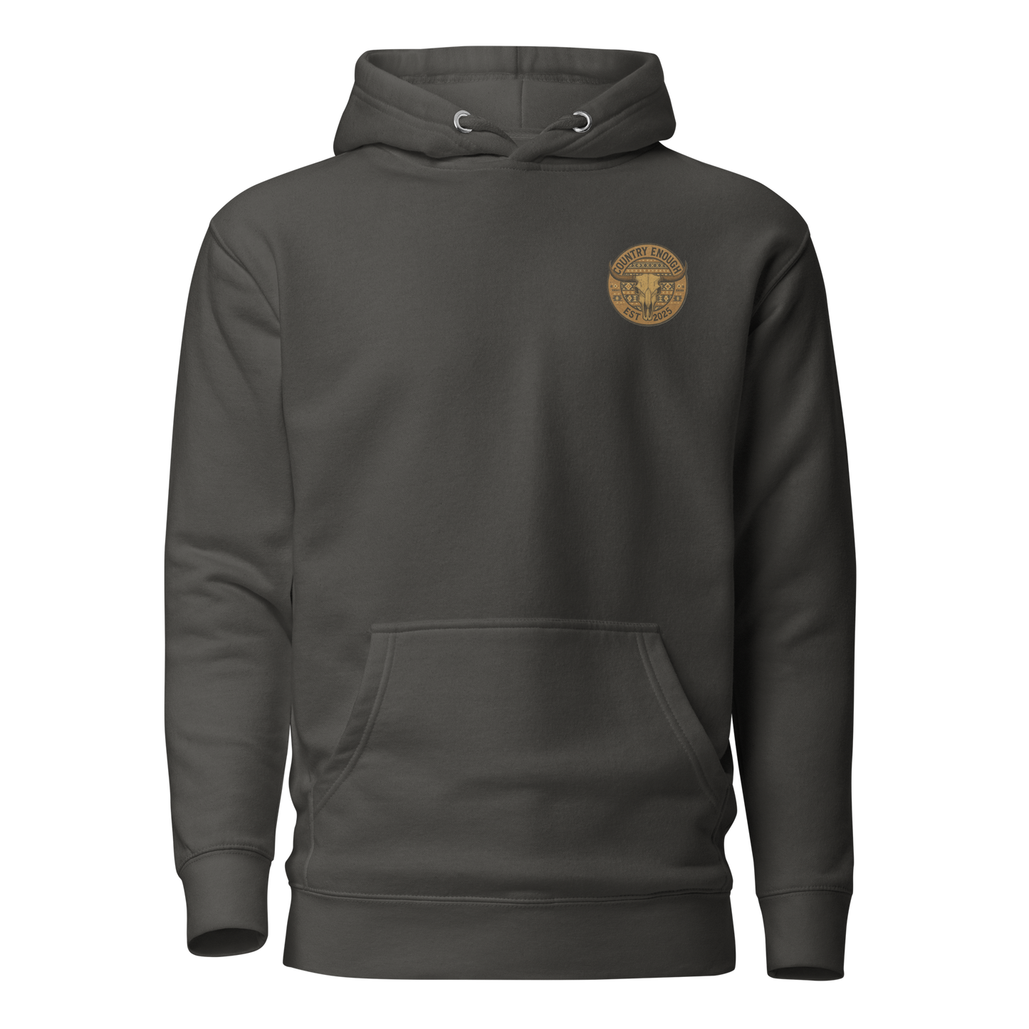 Vintage Black hoodie with western style graphic featuring longhorn skull and aztec print #vintageblack