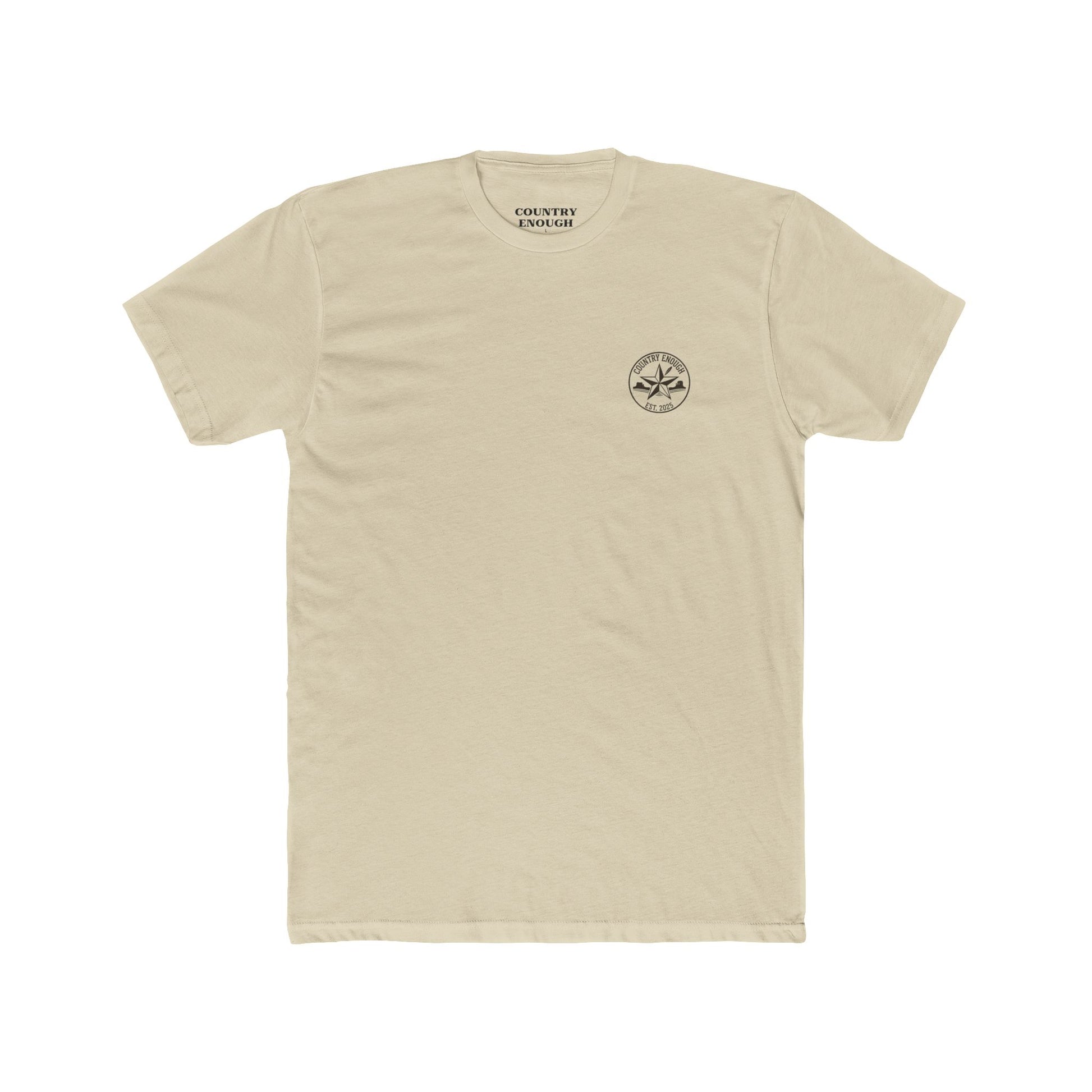 Cream t-shirt with star, feather, and mountain graphic design #cream