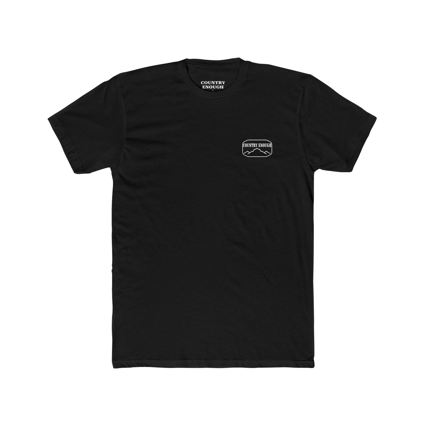 Black t-shirt with cross, cacti, and mountains graphic #black