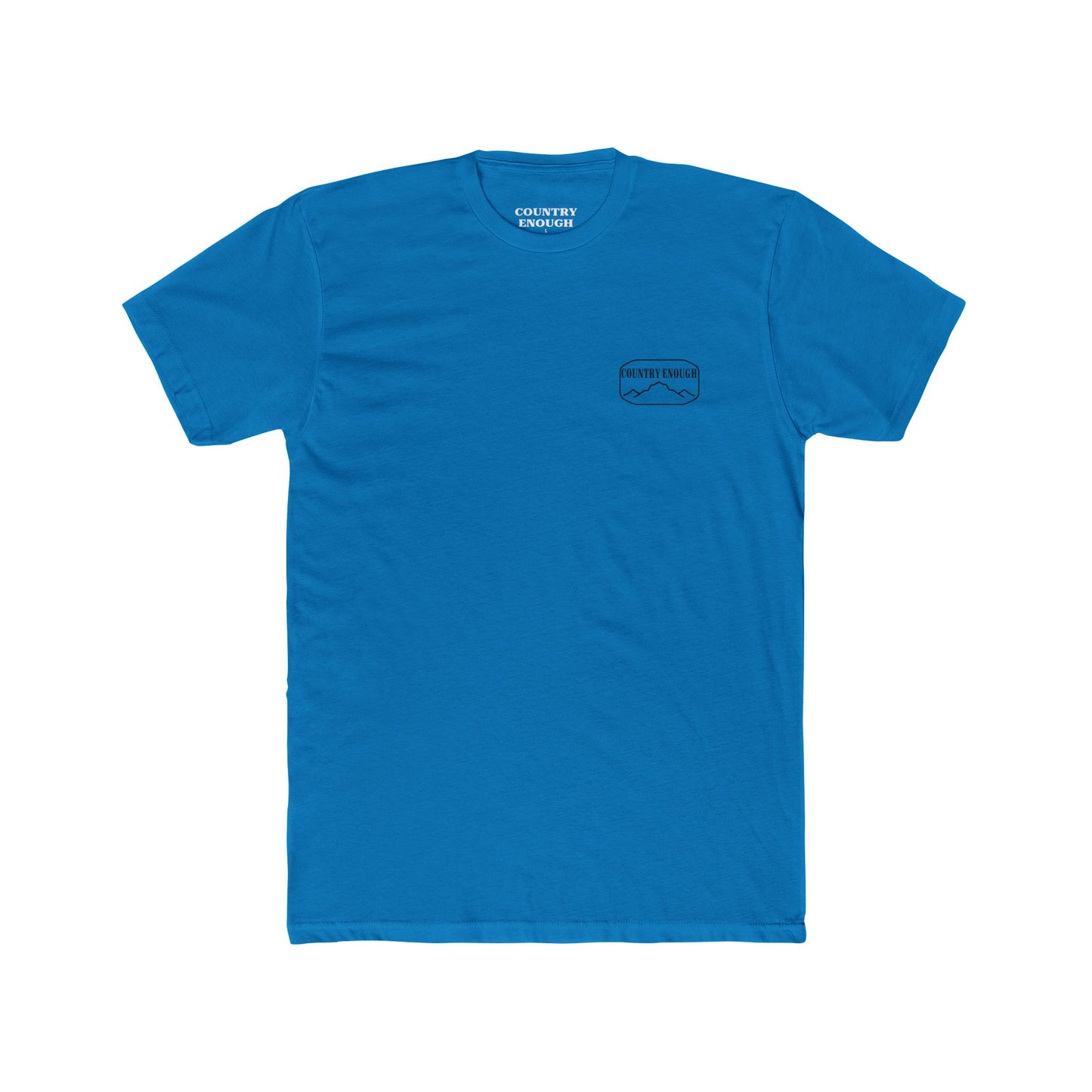 Turquoise t-shirt with cross, cacti, and mountains graphic #turquoise