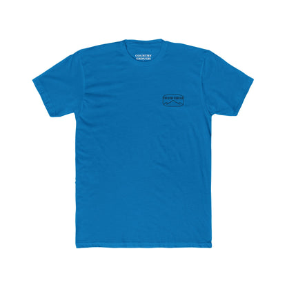 Turquoise t-shirt with cross, cacti, and mountains graphic #turquoise