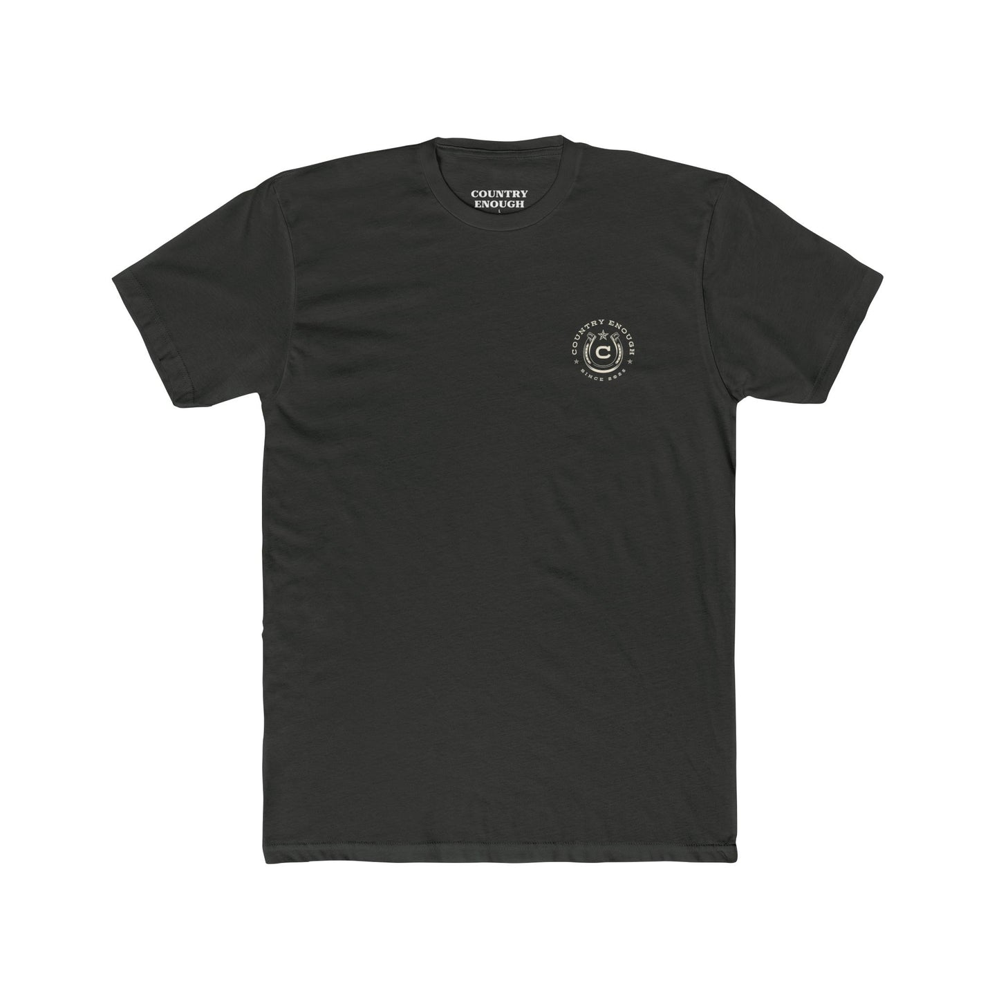 Vintage Black t-shirt featuring horse rider, western landscape, and sun #vintageblack