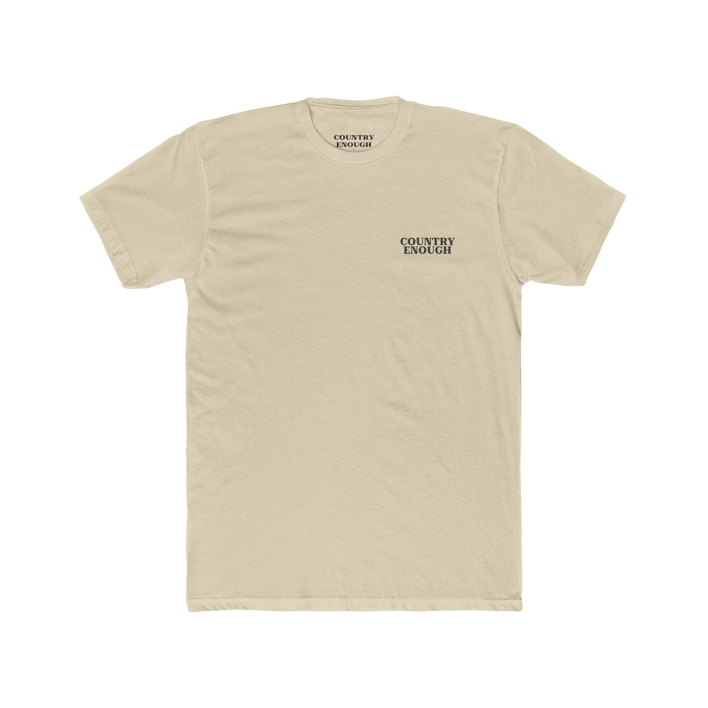 Cream t-shirt with graphic of mirrored cacti surrounded by aztec pattern and enclosed in a geometric border with word western below #cream